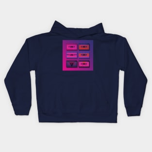 Futuristic Retro Cassette Tapes Kids Hoodie